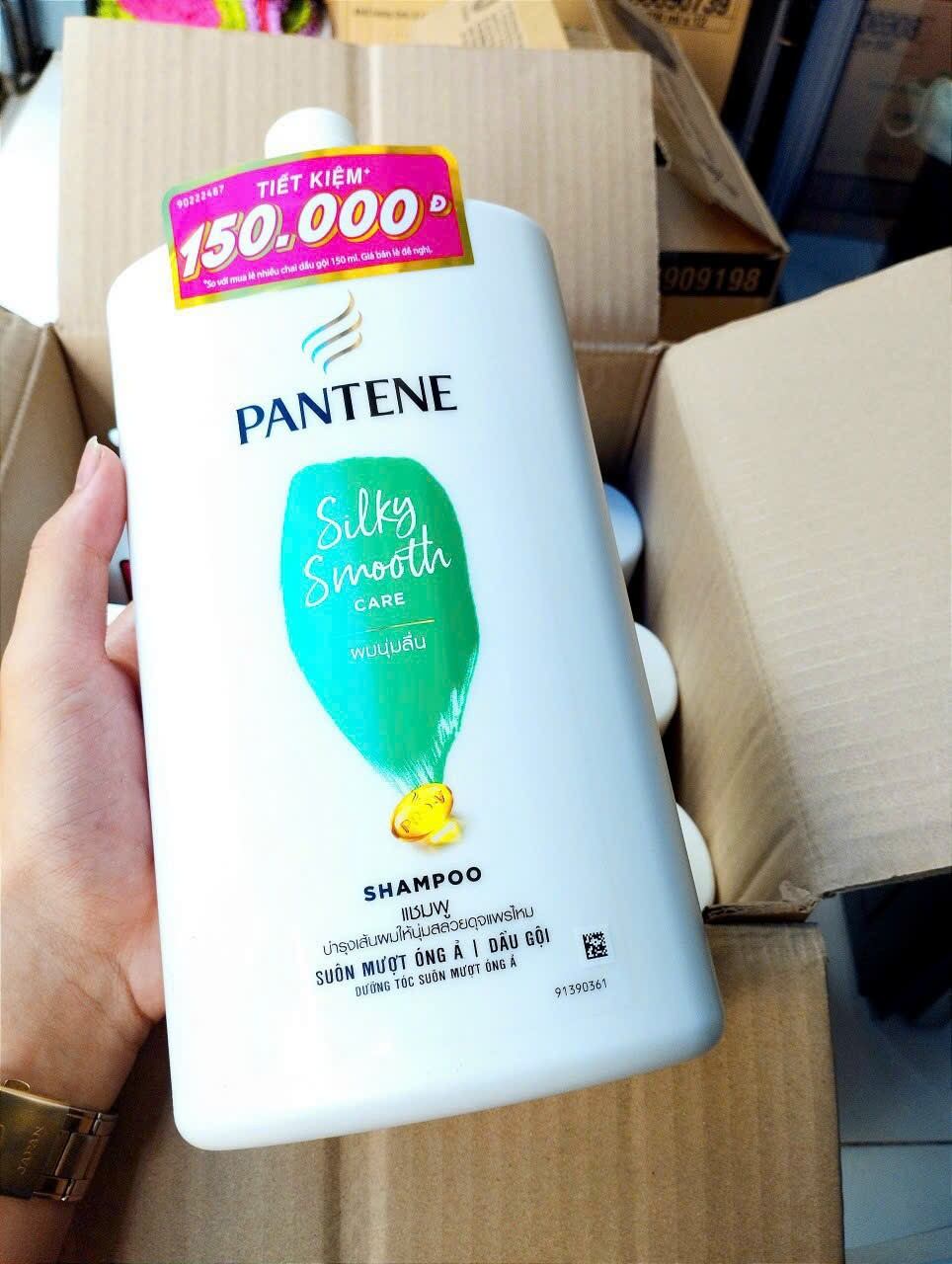 Dầu gội Pantene Suôn mượt óng ả 1800ml size lớn