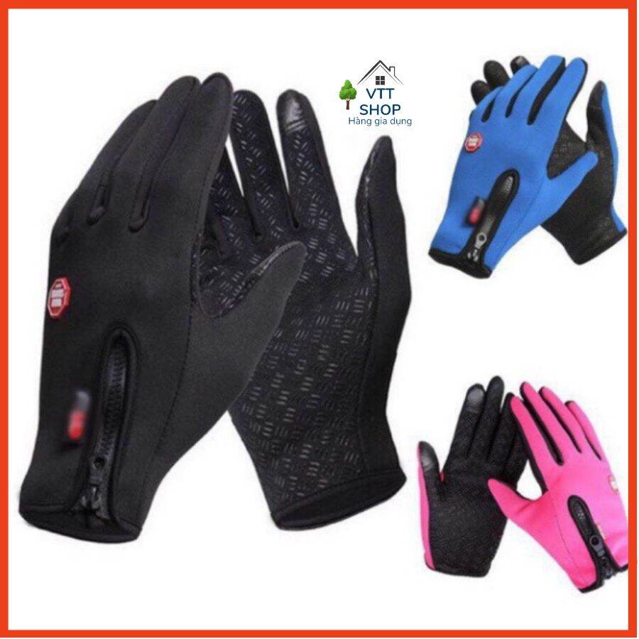 Găng tay đi xe máy 3in1, có lót nỉ, chống lạnh, cảm ứng, bao tay đi xe máy, xe đạp, đi phượt.
