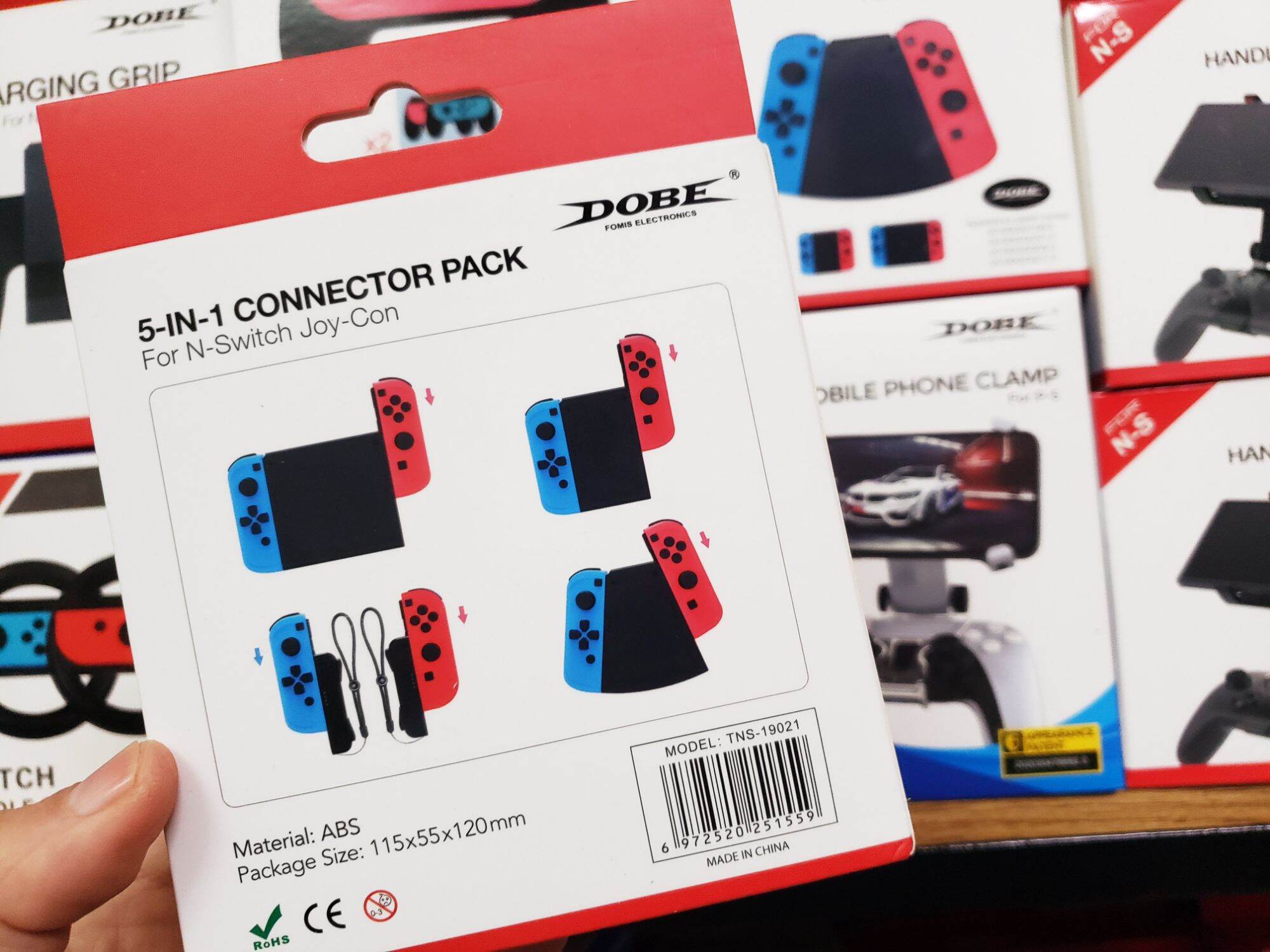 bộ ốp grip nintendo switch connector 5 in 1 Nintendo Switch HandGrip Pack Connector Dobe