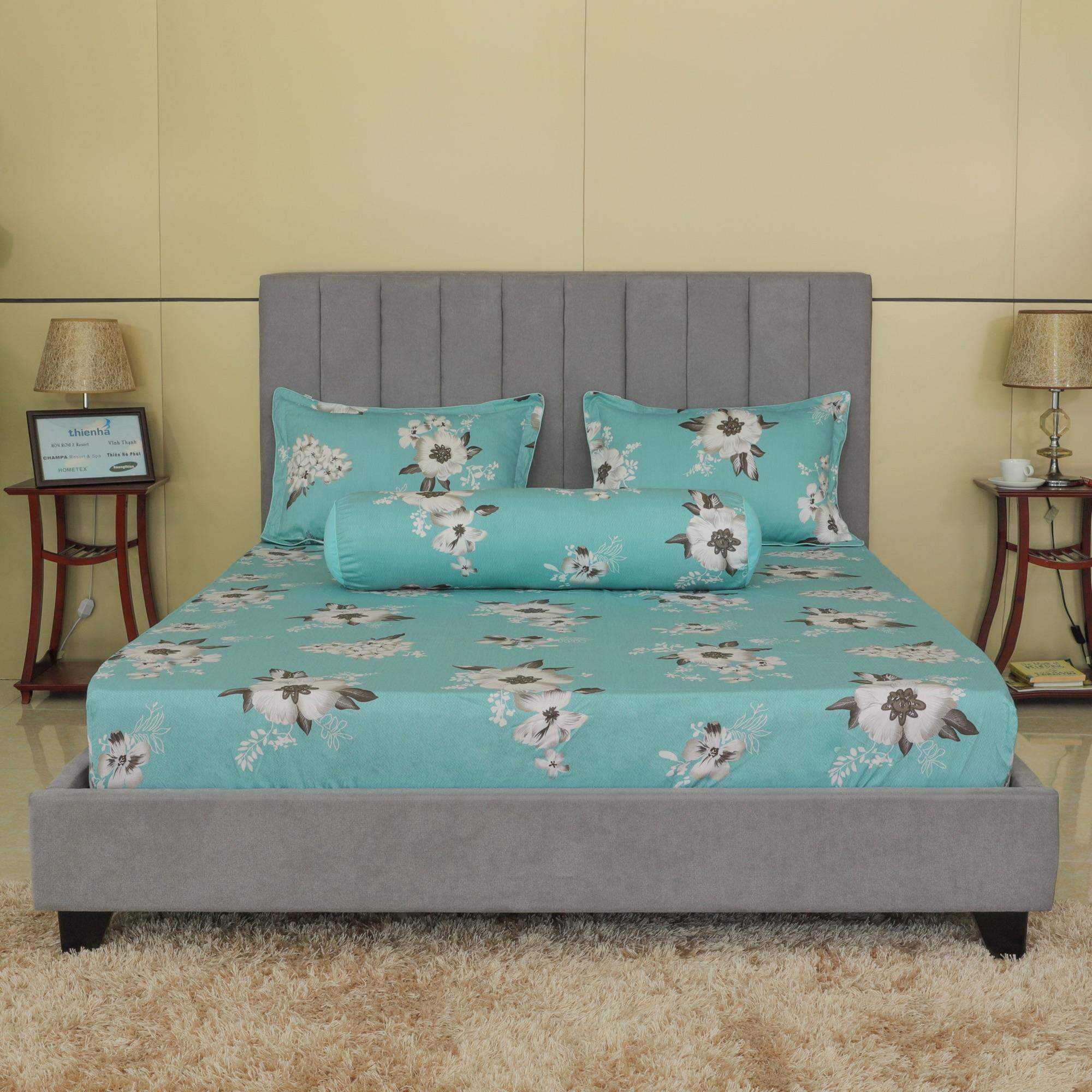 Bộ ra gối, bộ ga gối, bộ drap gối 1.6x2m ( 1.8x2m) cotton hoa