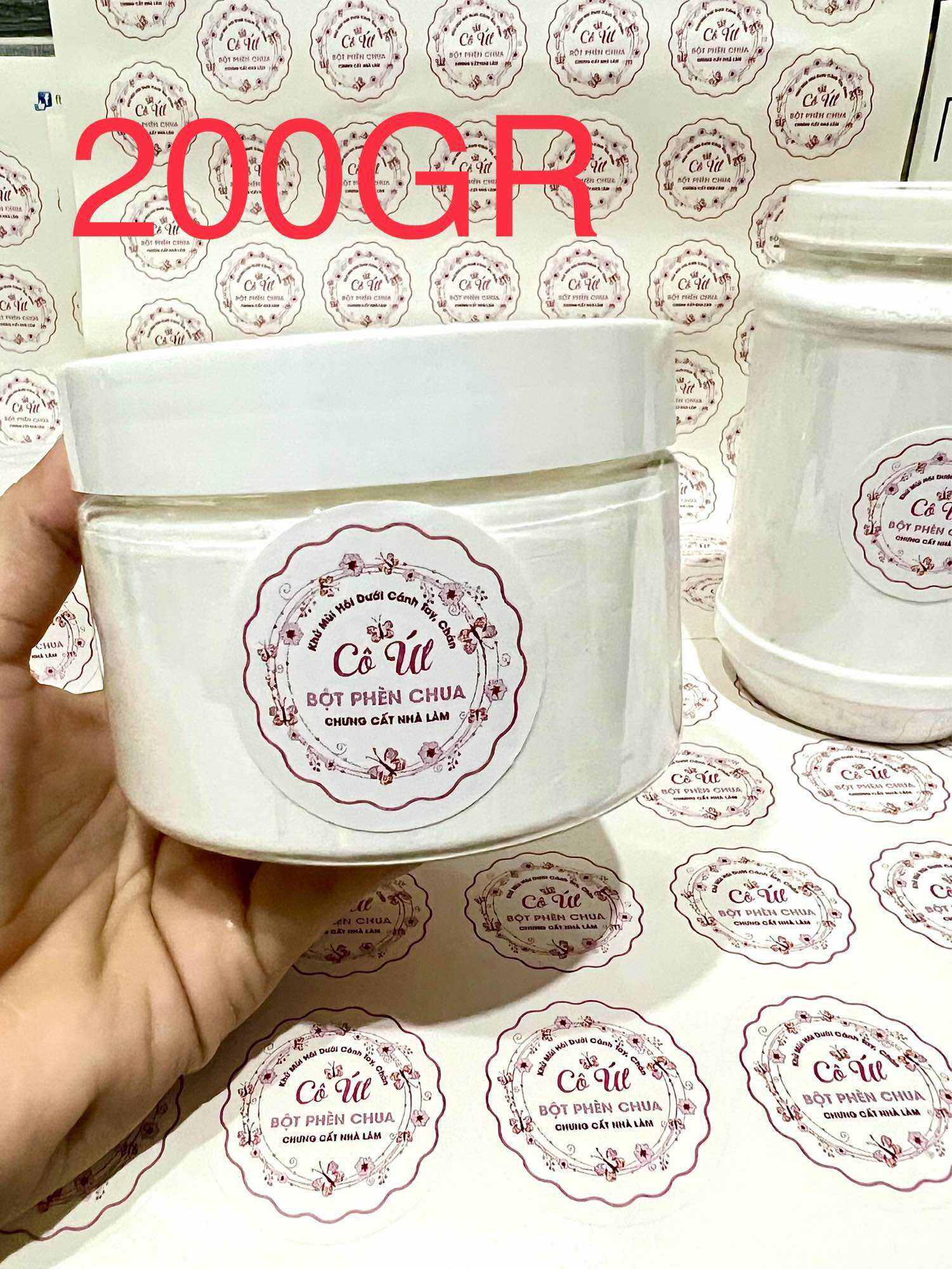 200gr BỘT PHÈN CHUA CHƯNG CẤT NGUYÊN CHẤT NHÀ LÀM , KHỬ MÙI HÔI DƯỚI CÁNH TAY, CHÂN (PHÈN PHI )