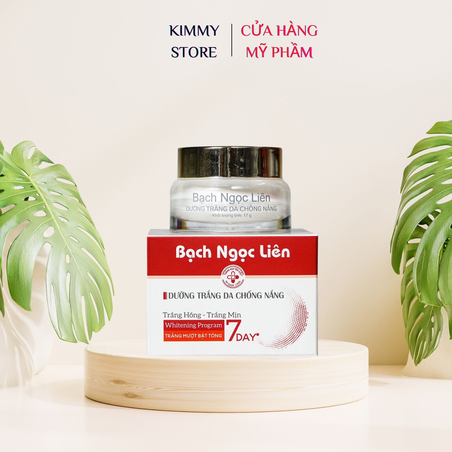 Bộ đôi kem trắng da bạch ngọc liên dưỡng trắng da mờ nám chống nắng