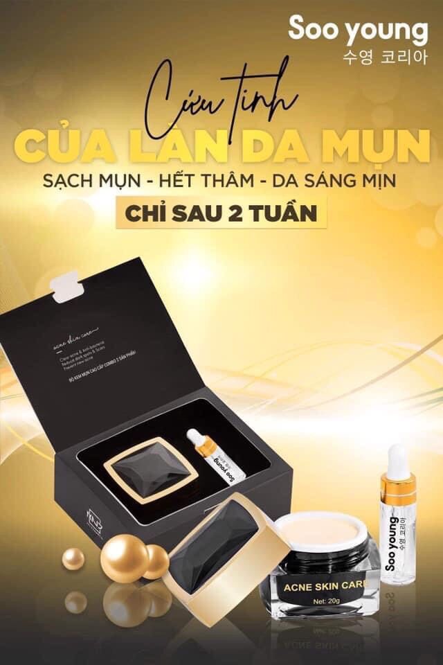 [Chính Hãng] Combo Kem và Serum Mụn Thần Thánh Sooyoung ( Tiễn Mụn, Tiễn Thâm, Dưỡng sáng da)