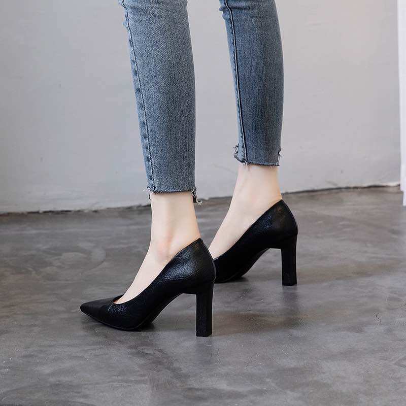 Giày cao gót 7p da mờ