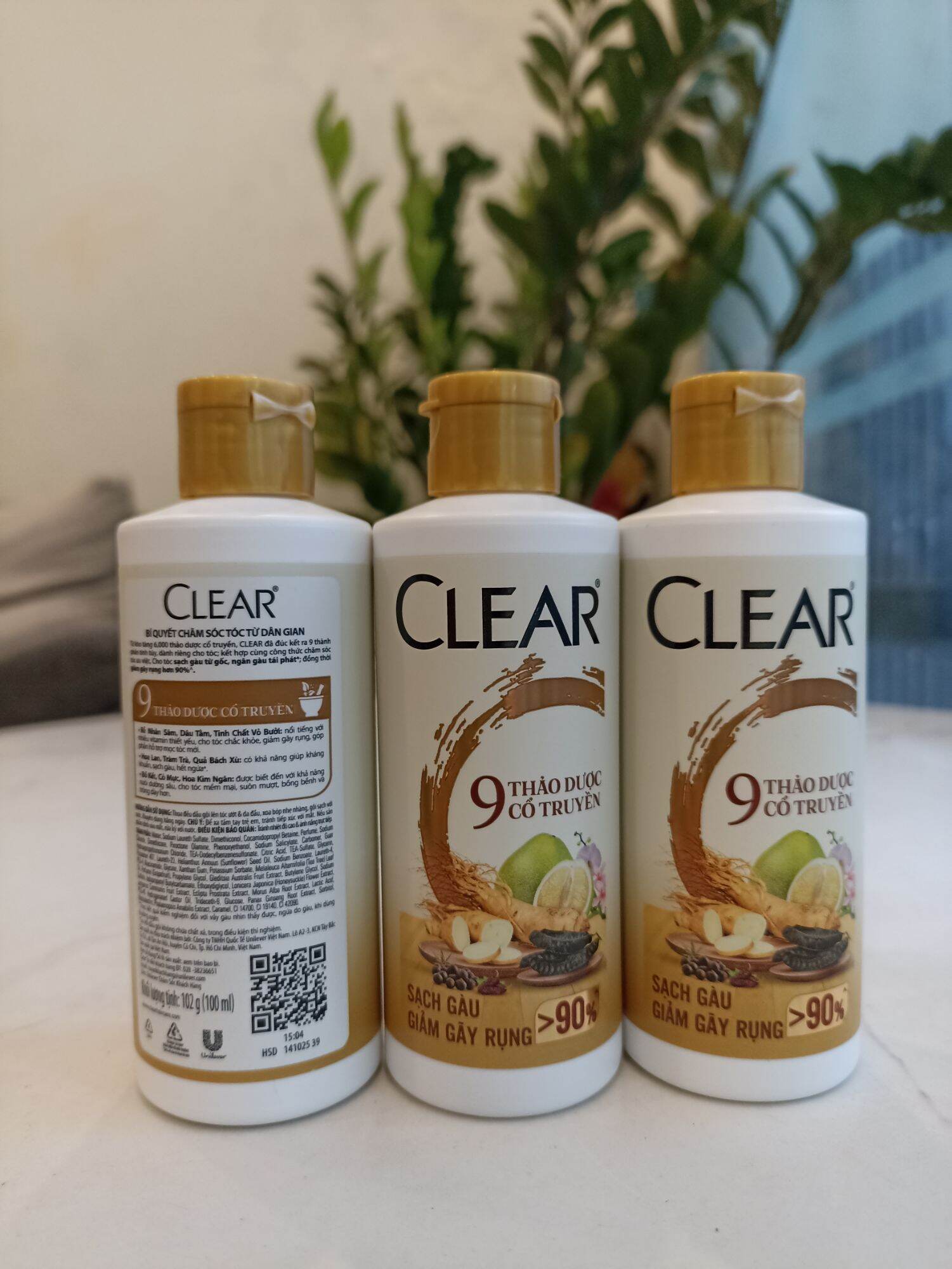 Combo 5 chai Dầu gội Clear thảo dược 100ml hàng tặng