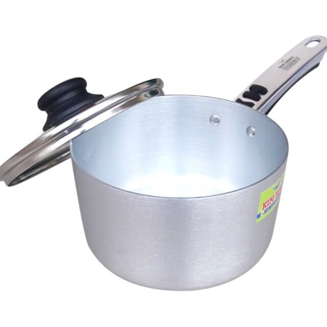 [HCM]Nồi nhôm KIM HẰNG khấy bột nắp kiếng cường lực size 16