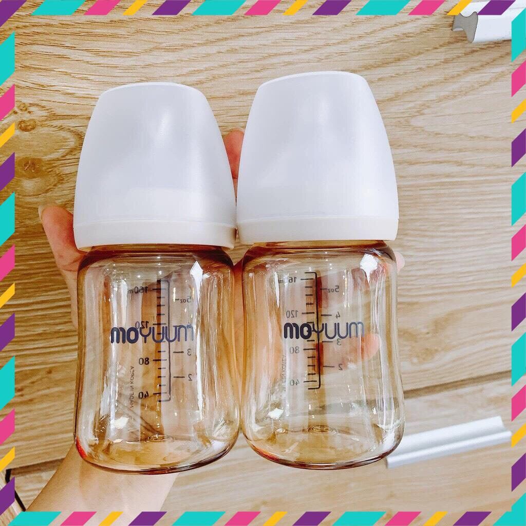 Bình sữa Moyuum 170ml/270ml Nội địa Hàn( kèm núm và có hỗ trợ đổi núm ti) cho bé