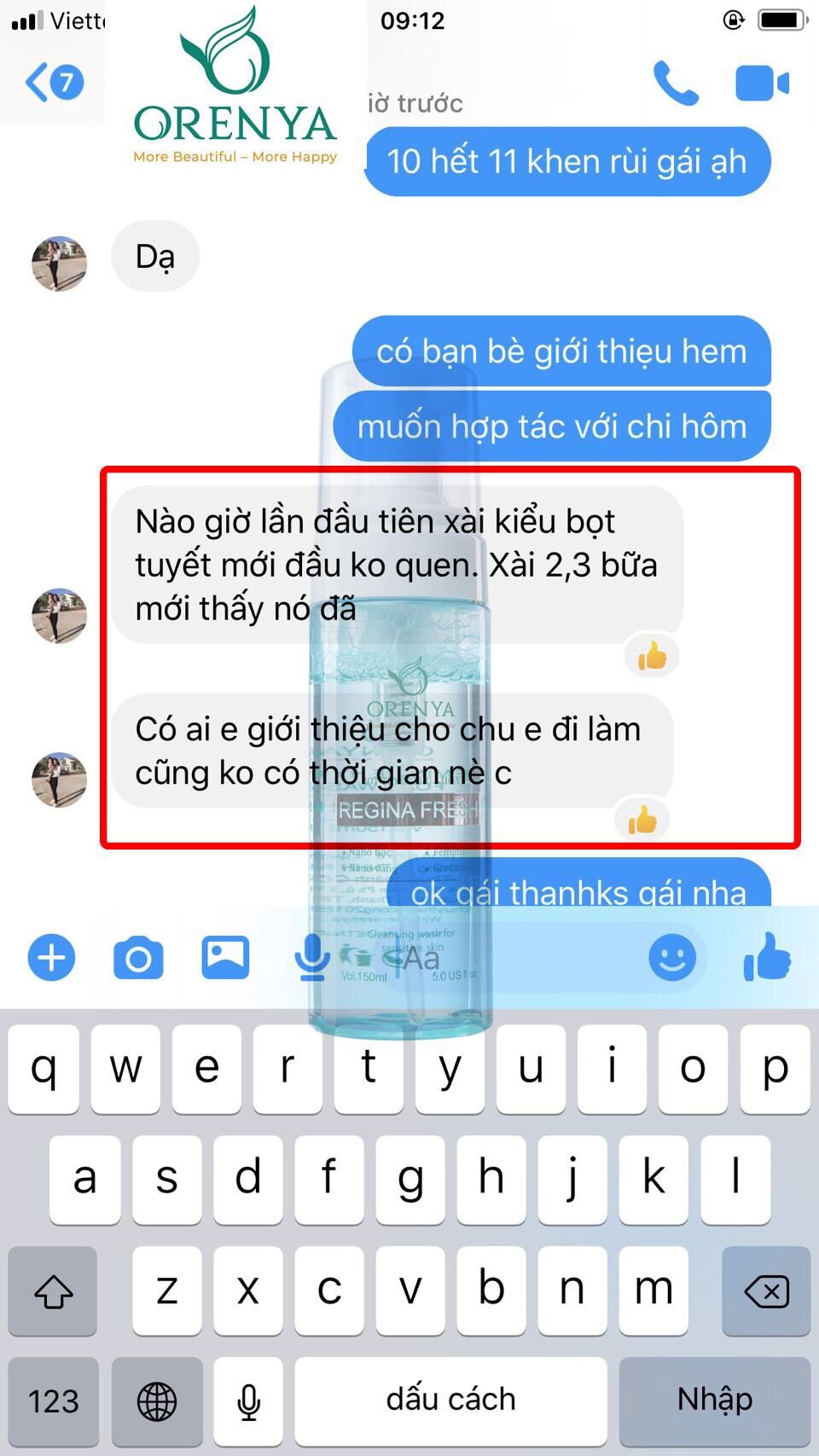 Bọt Tuyết Phụ Khoa Orenya 150ml