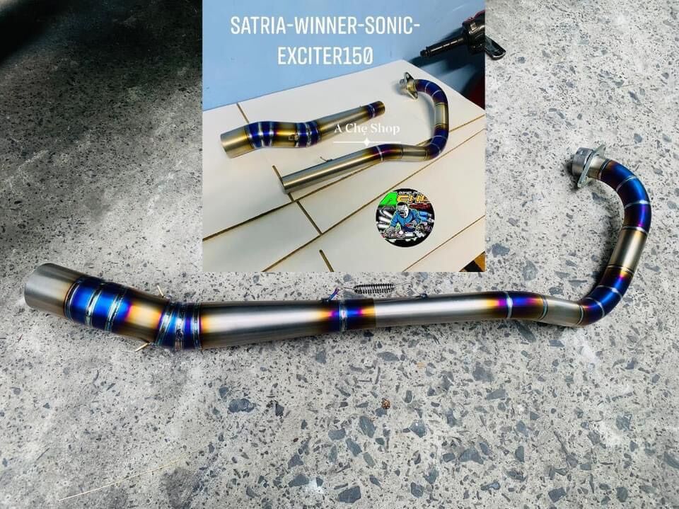 Cổ titanium 2 Khúc Ex150 Winner Sonic Satria Raider Lên Màu Miễn Phí