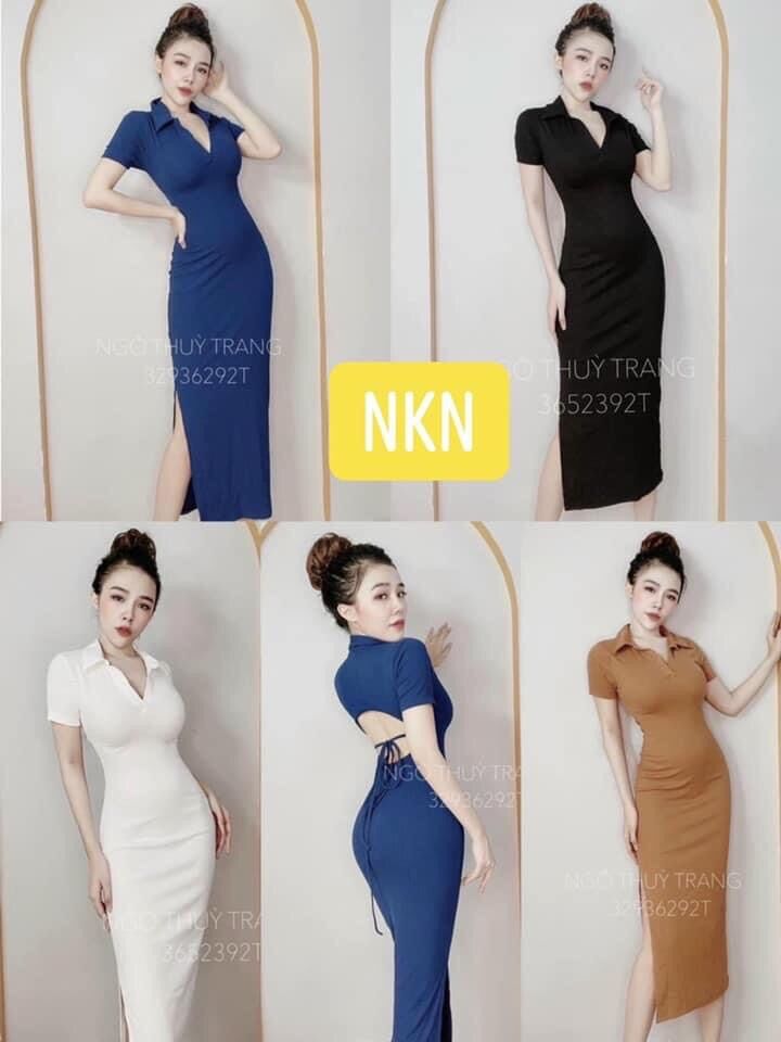 Đầm body hở lưng