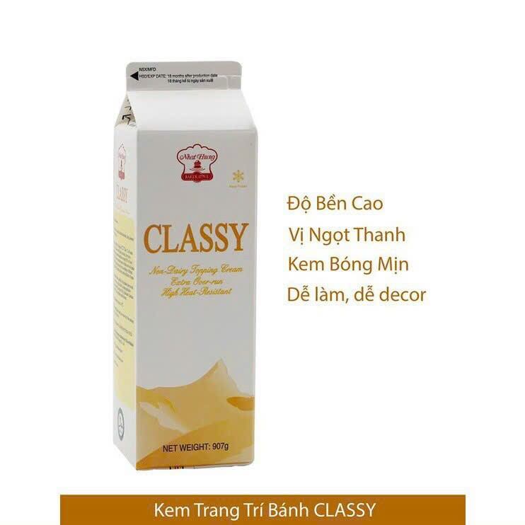 ( Chỉ Ship2H HCM) Kem trang trí bánh Classy 905g