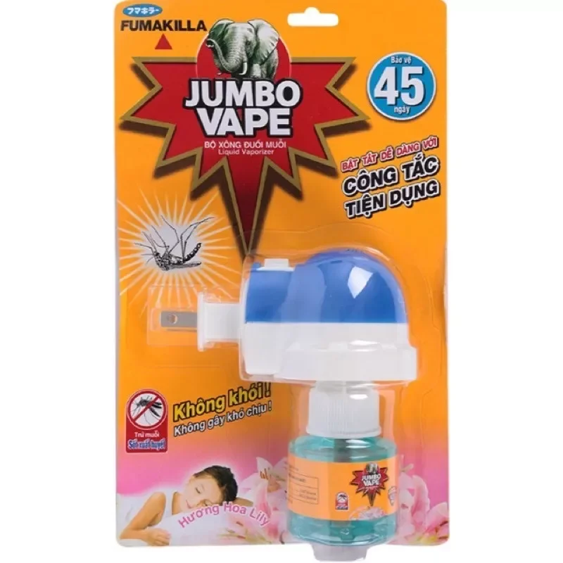 Bộ máy xông đuổi muỗi Jumbo vape + tinh dầu Lily