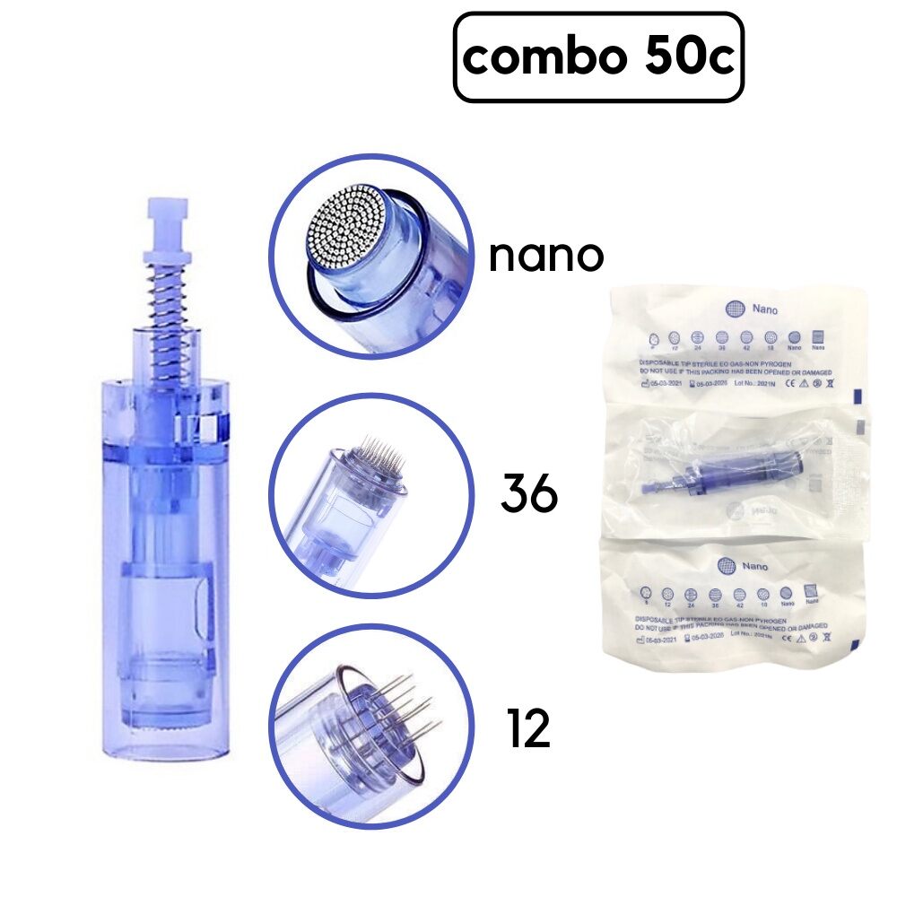 combo 10 chiếc kim nano,kim 36, kim 12 dùng cho máy pen trong spa