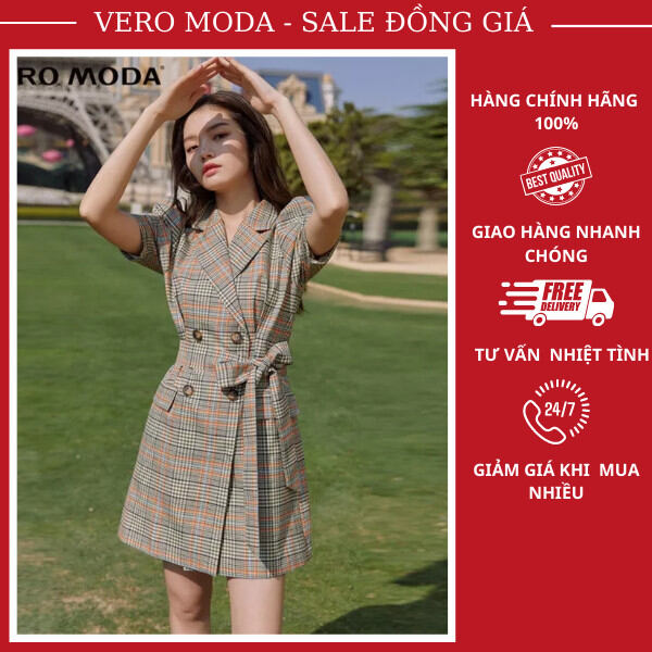 Đầm vest kẻ Vero moda - Đầm Vero moda sale