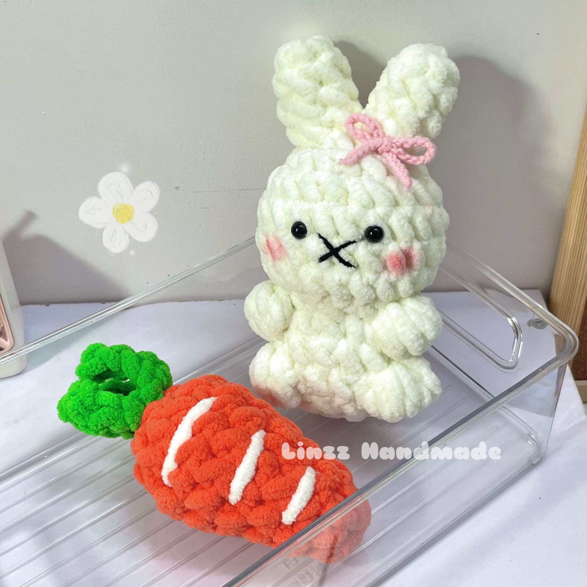 Thỏ Miffy bằng len cute size to/ nhỏ móc khoá thỏ Miffy