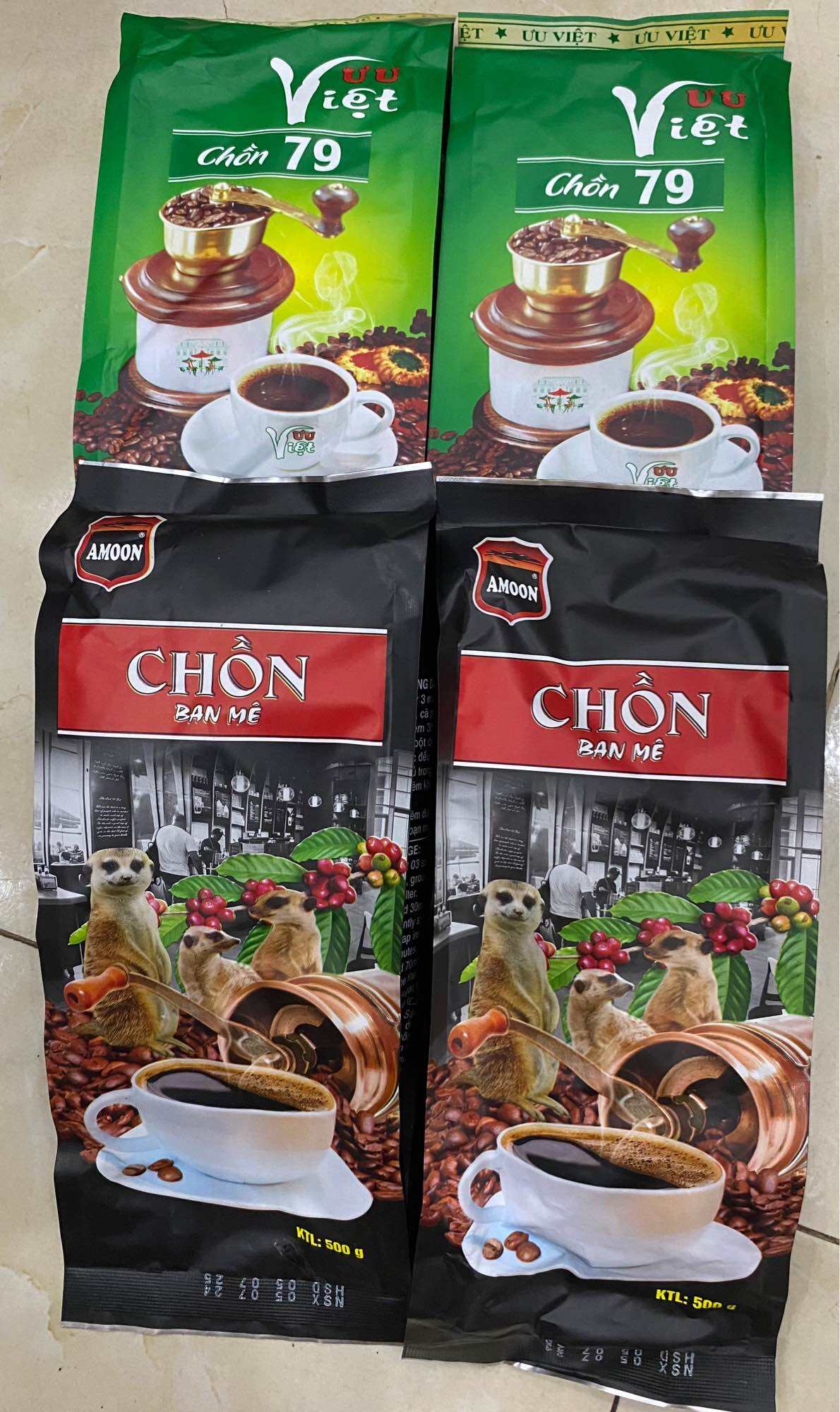 combo 2kg ,2gói cà phê hương chồn   ban mê, 2gói 79