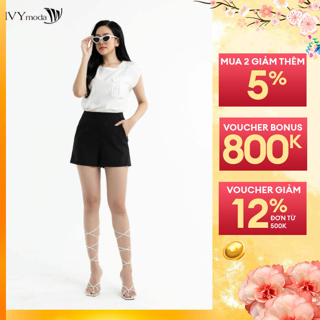 Áo lụa tay hến ivy moda ms 16m7607
