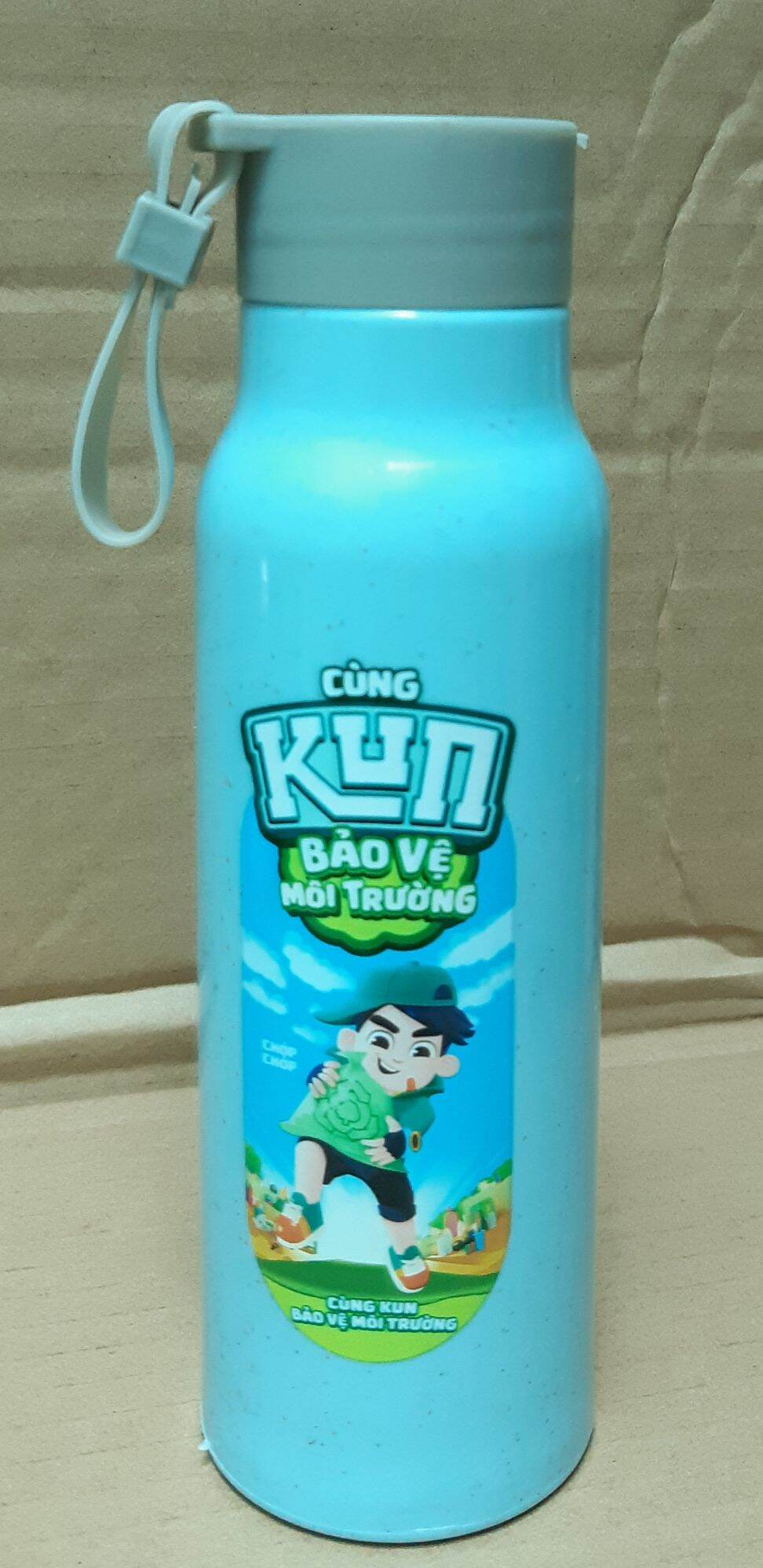 Bình nước thủy tinh bọc lúa mạch 💥kun 💥350ml