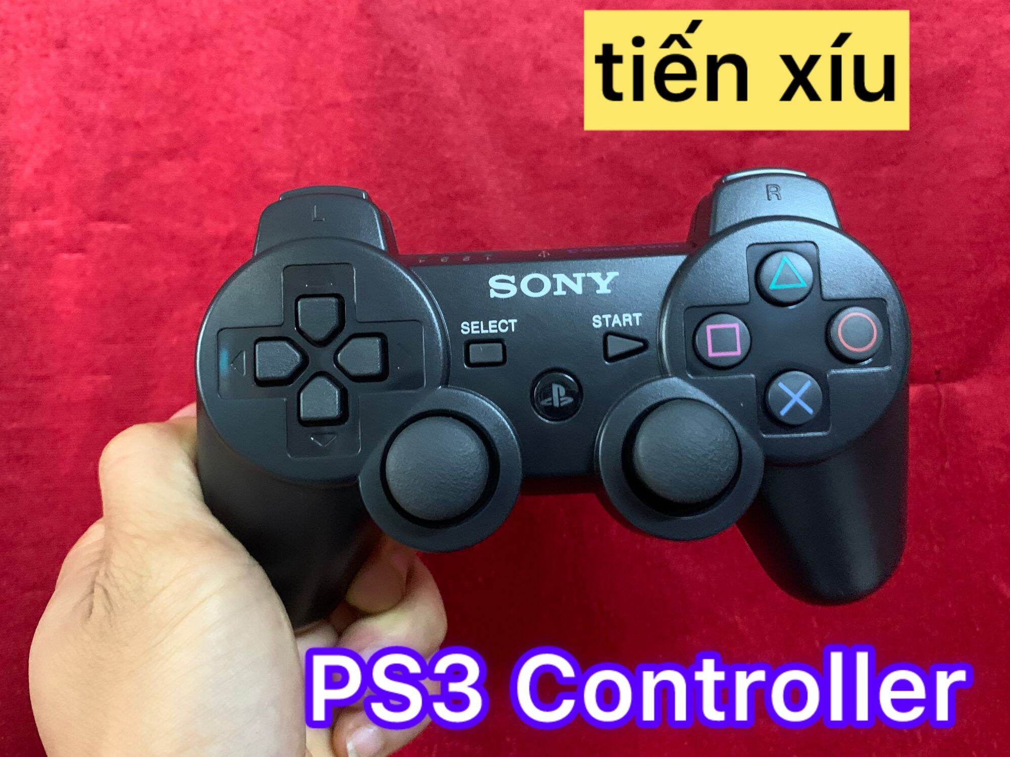 Tay cầm ps3 cao cấp cho PC Laptop máy game Ps3 bảo hành 7 ngày tay bấm PS3 tray không hộp tặng dây sạc usb giao mầu ngẫu nhiên