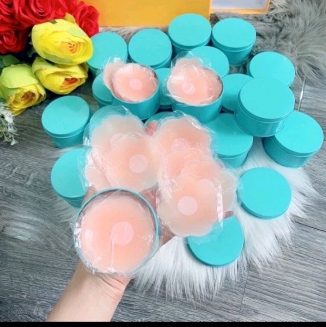 Hộp 10 Miếng ( 5 cặp) Dán Ngực Silicon - Dán Nhũ Hoa