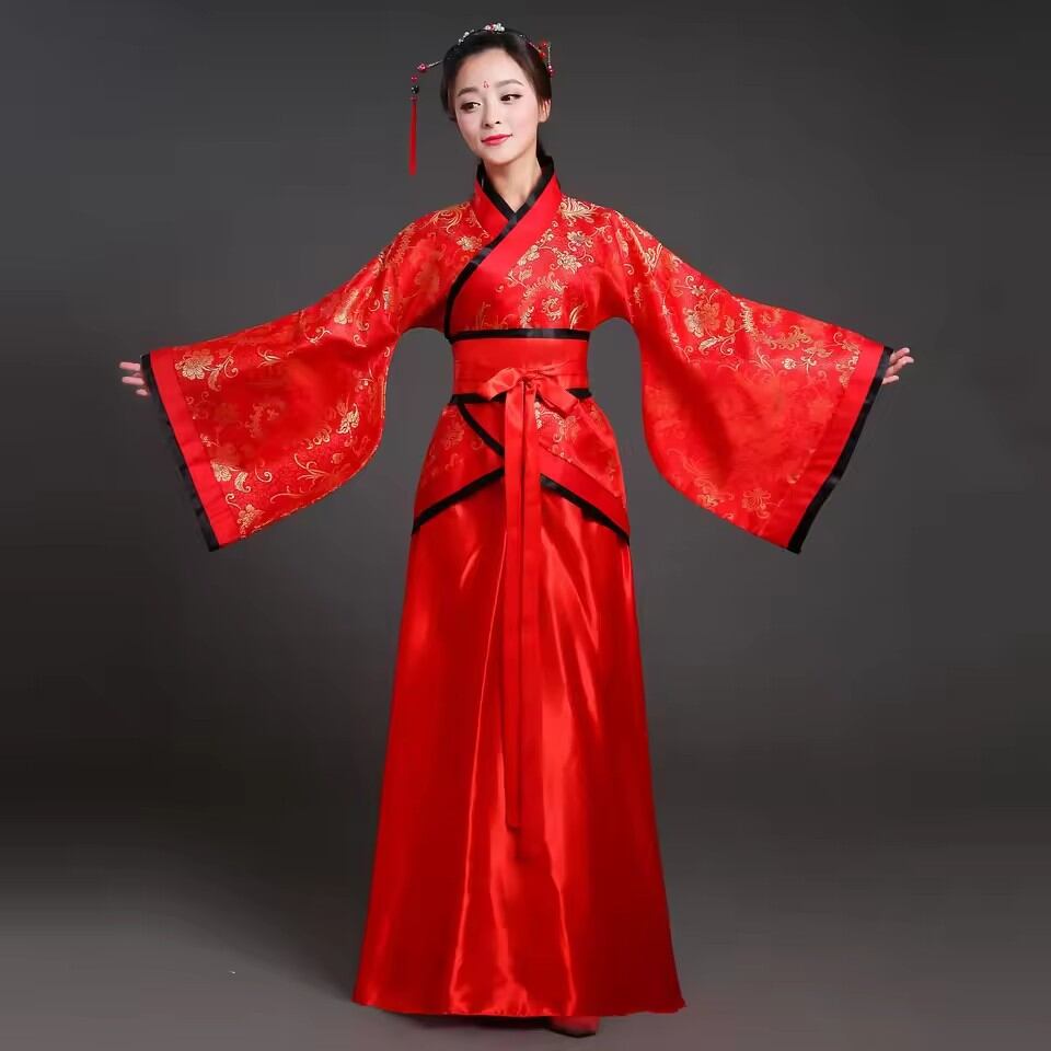 Trang Phục Hanfu Dành Cho Nữ Quần Áo Truyền Thống Trung Quốc Cổ Đại Váy Sân Vận Động Trung Quốc Dành Cho Nữ Chất Liệu Cotton Pha Polyester Dành Cho Múa Dân Gian
