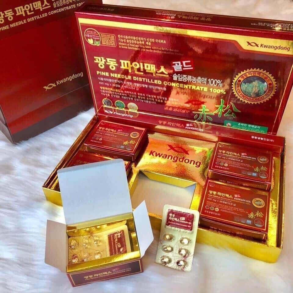Tinh dầu thông đỏ Kwangdong Hàn Quốc (Hộp 120 viên)
