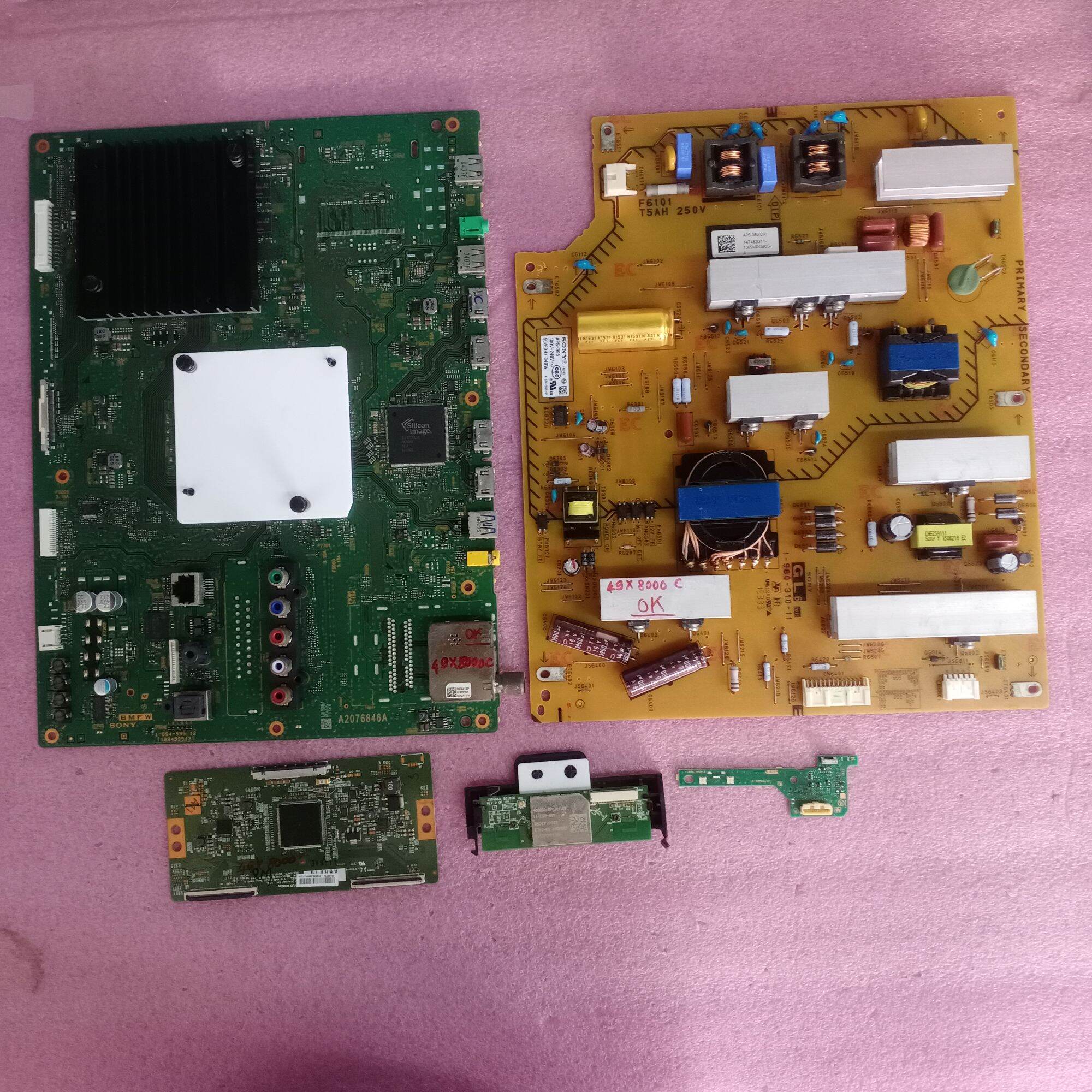 Bo mạch tivi sony 49x8000c 43x8300c 55x8000c,bo xử lý, khiển, nguồn,main chính, chủ,tcon, wifi,bo mắt