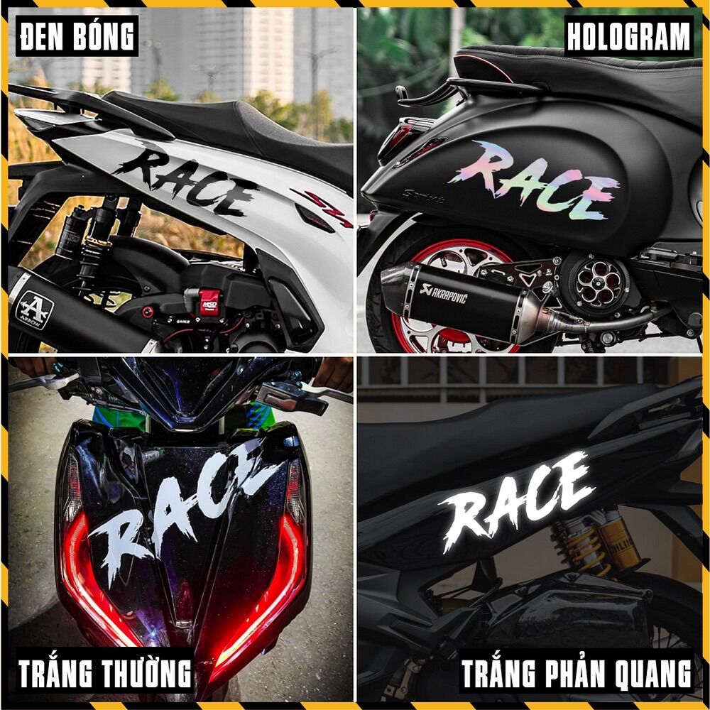 Tem RACE dán xe delcan cao cấp