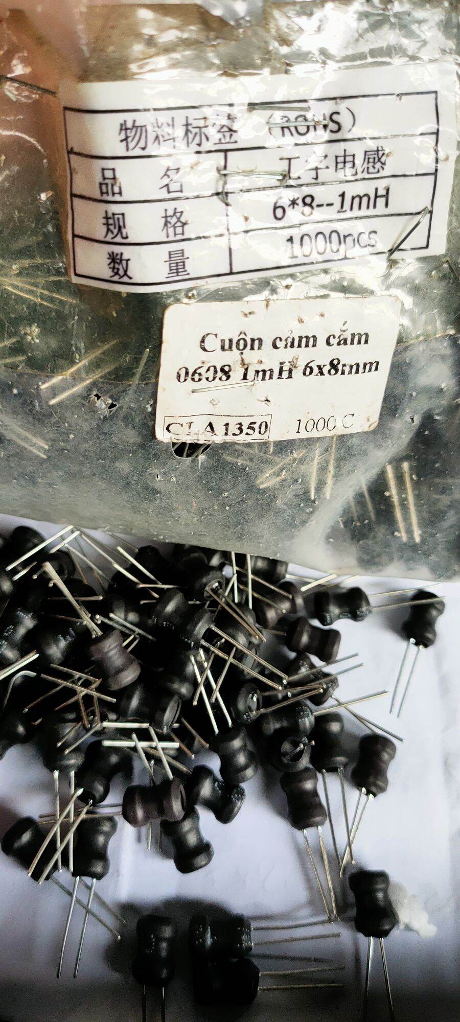 Cuộn cảm hình trụ 6*8 giá 5 chiếc