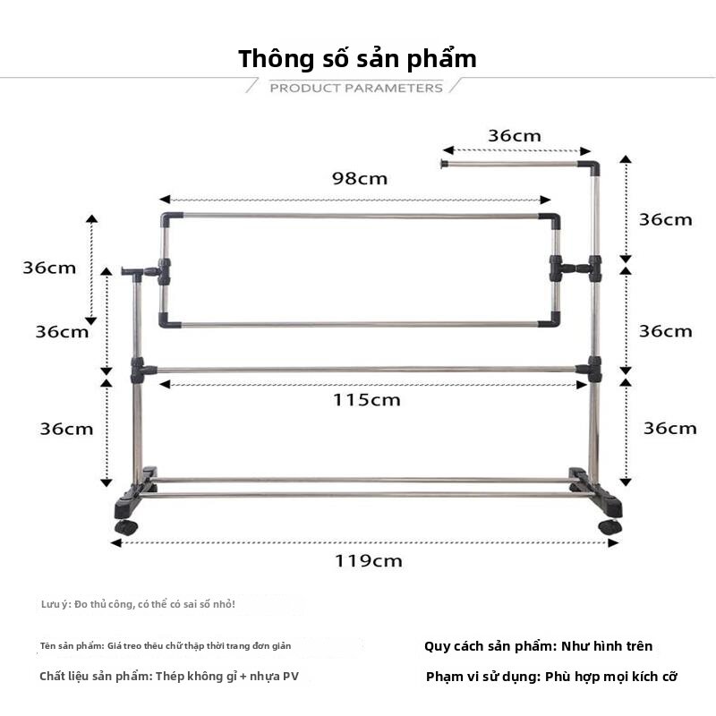 ZHENTAIYUAN | Khung Thêu Điều Chỉnh Được bằng Inox