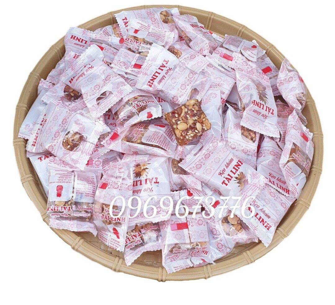 Kẹo khóm đậu phộng tài linh thơm ngon 1kg/ 500g/ 250g- bánh kẹo- đồ ăn vặt- mứt tết