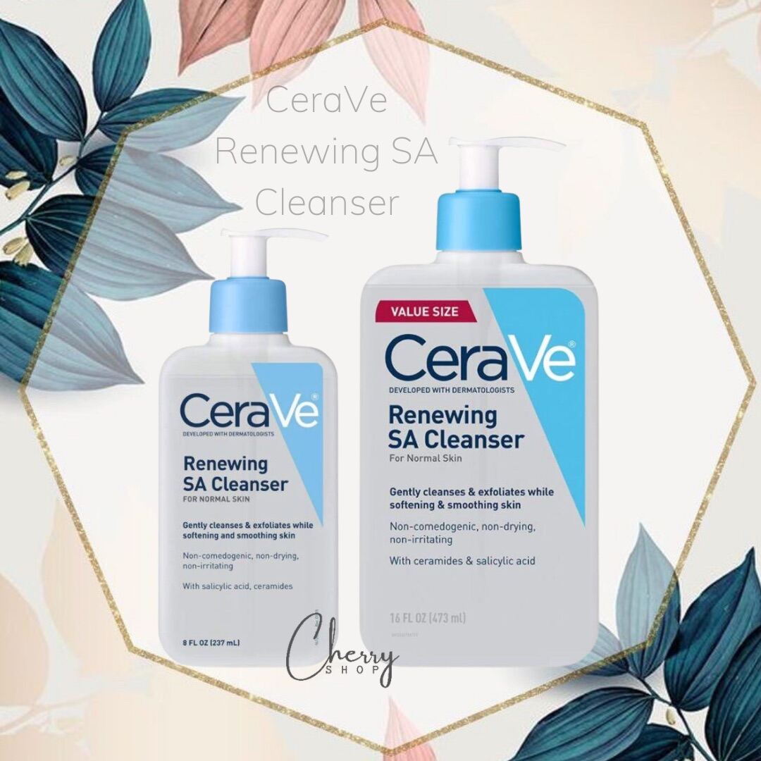 [Hàng Mỹ] Sửa Rửa Mặt Dịu Nhẹ Và Se Khít Lỗ Chân Lông Cerave Renewing Sa Cleanser (237Ml)