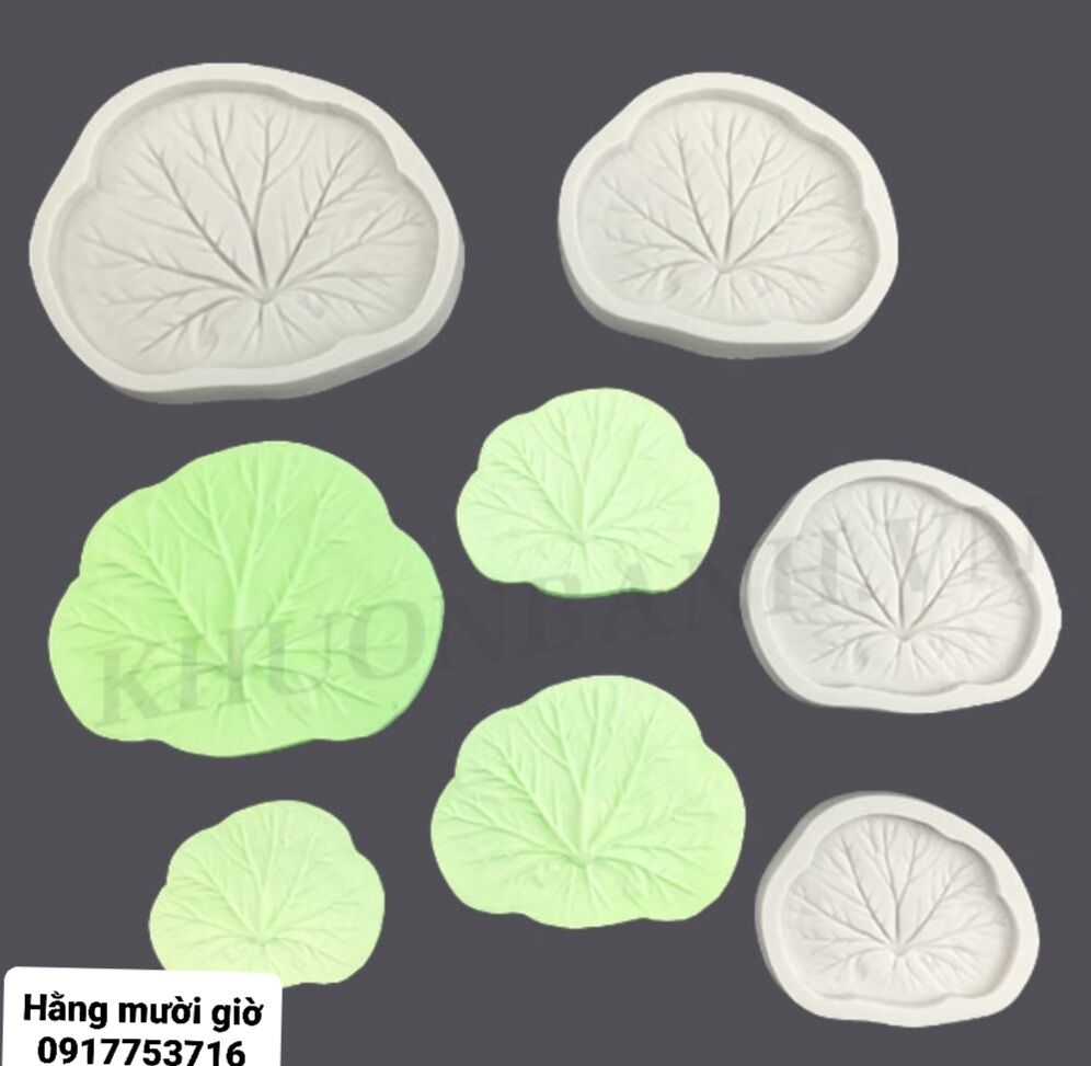 Khuôn silicon 4 lá sen