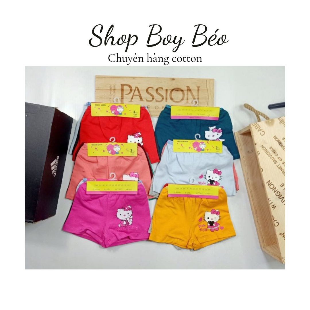 Lốc 3 quần chíp hello kitty bé gái hello kitty quần lót bé gái size 110_190