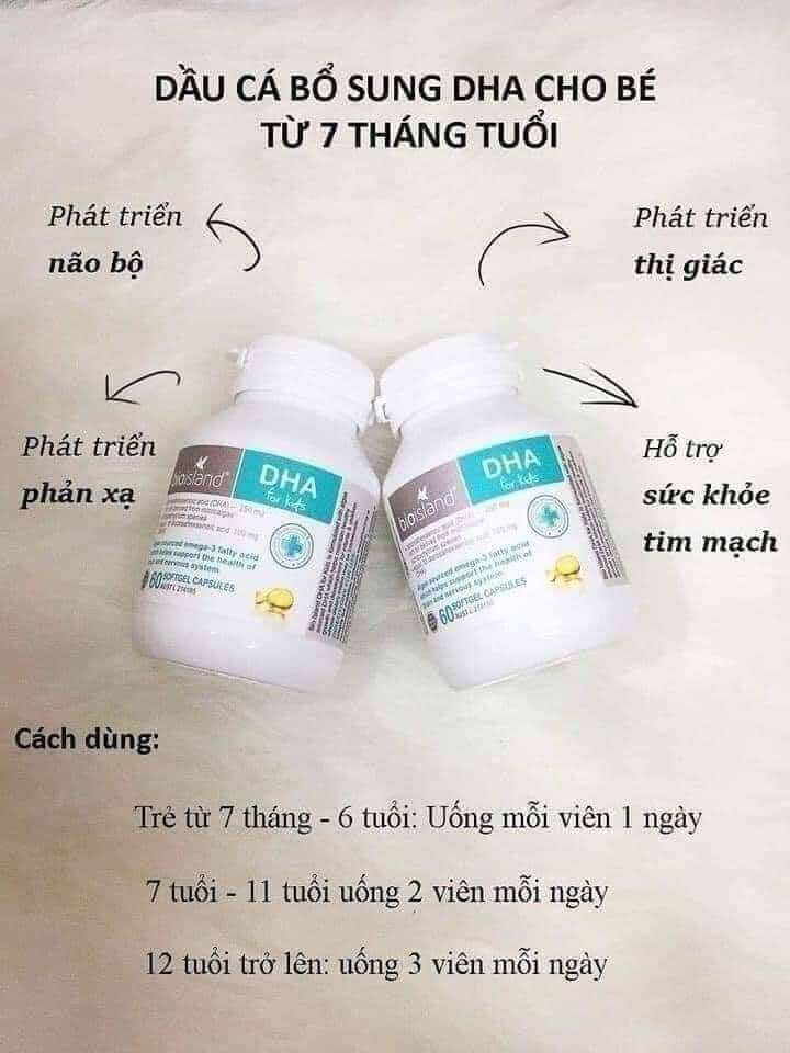 Dha Bioisland cho Bé từ 6 tháng trở lên 60 viên