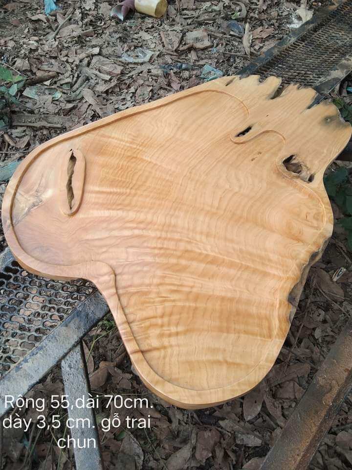 Khay trà gỗ trai đẹp lạ