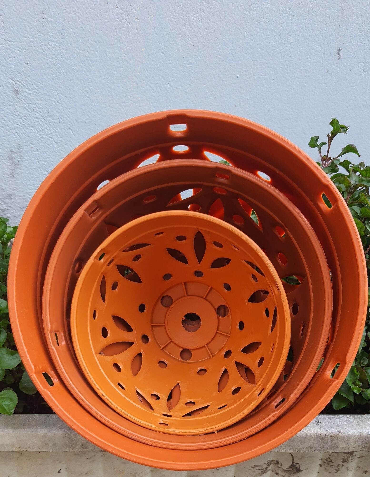 Chậu nhựa trồng lan giả đất nung phi 14cm, 18cm, 21cm