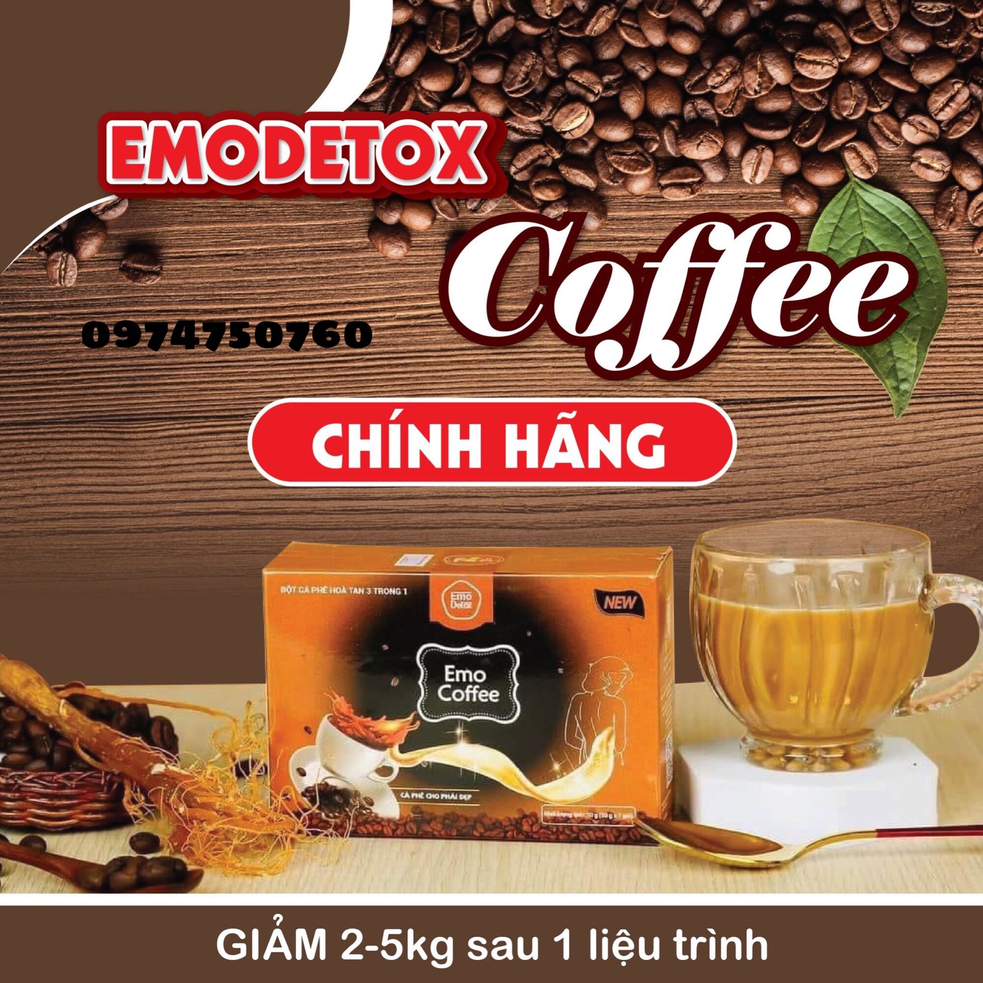 Emodetox giảm cân vị cà phê