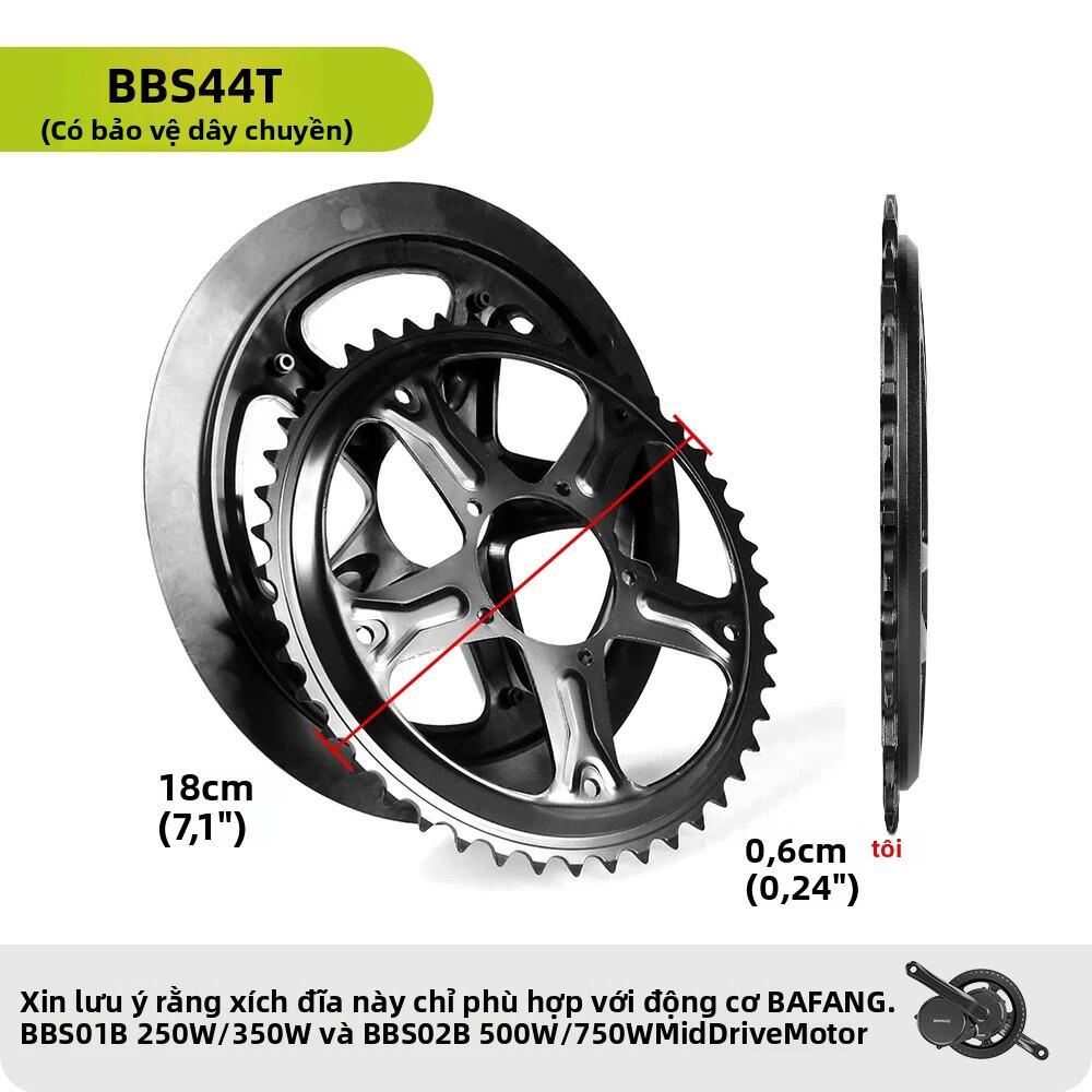 Đĩa Líp BAFANG Cho Động Cơ Giữa Xe Đạp Điện 8FUN BBS01 BBS01B BBS02 BBS02B 36T 42T 44T 52T 750W 500W