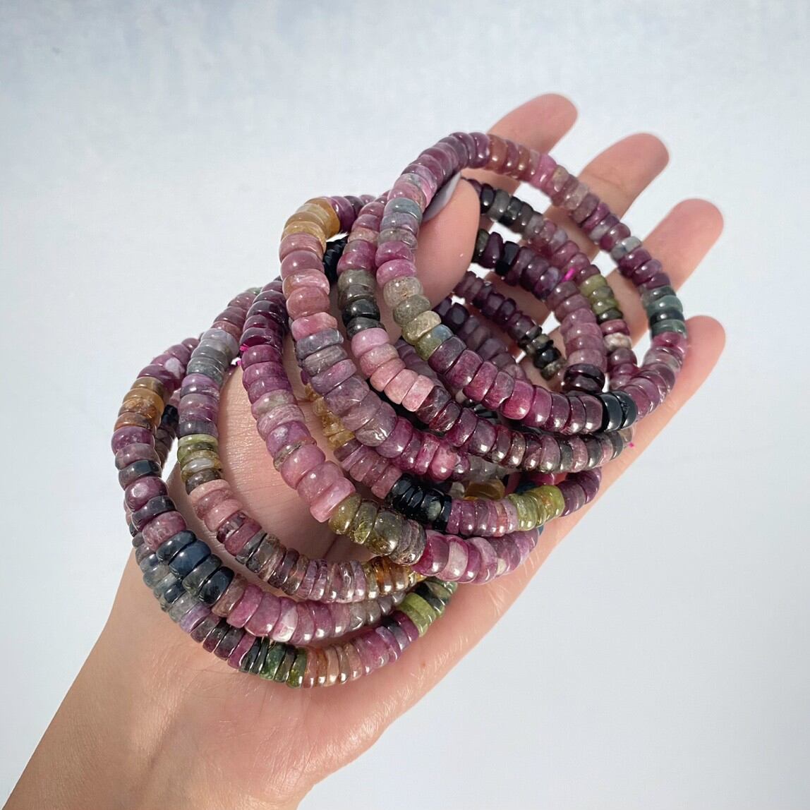 Vòng tay đá Tourmaline dạng bánh xe
