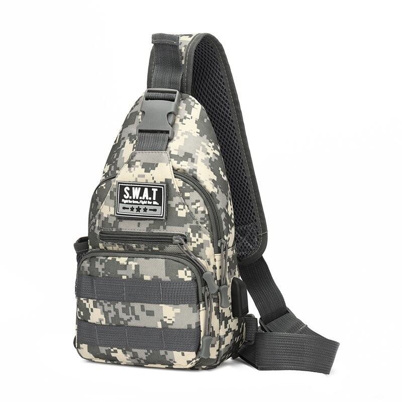 Túi Đeo Ngực Rằn Ri Cho Nam Vải Oxford Phong Cách Hàn Quốc Túi Đeo Chéo Một Bên Vai Chịu Mài Mòn Chống Thấm Thời Trang Túi Đeo Trước Ngực Thể Thao Thường Ngày