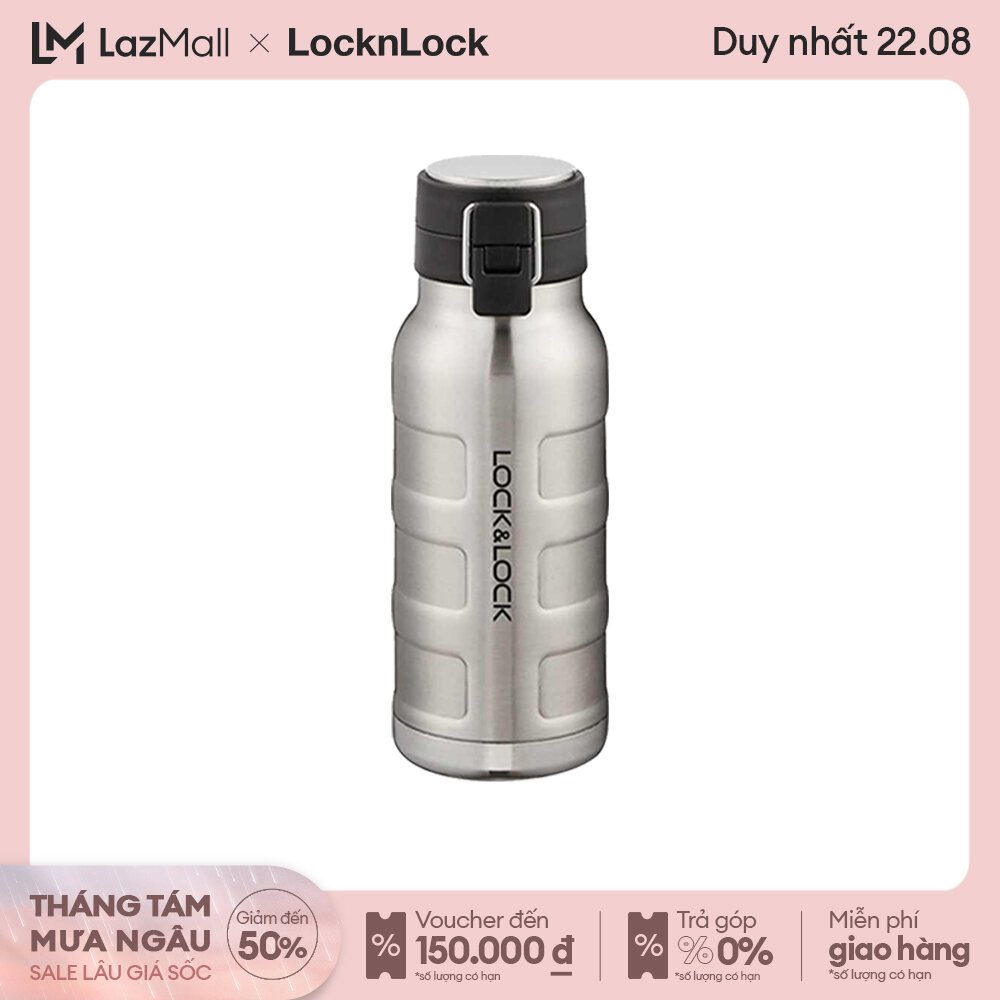 Bình giữ nhiệt bằng thép không gỉ Lock&Lock Bumper Bottle LHC4141SLV 470ml - Màu bạc