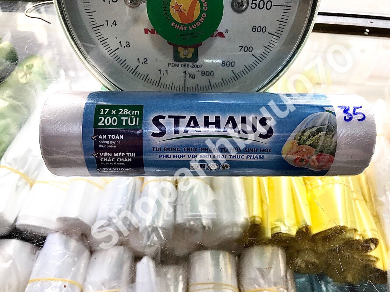 [Q11] CUỘN 100-200 TÚI ĐỰNG THỰC PHẨM PHÂN HUỶ SINH HỌC STAHAUS