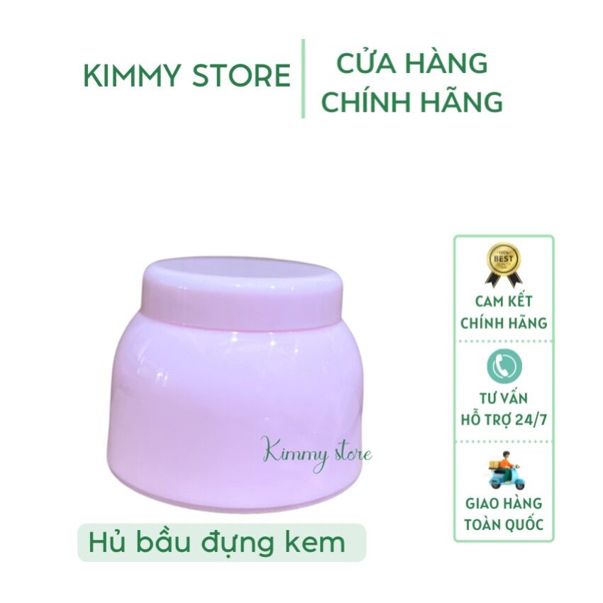 Lẻ hủ nhựa bầu đựng kem 150g màu hồng