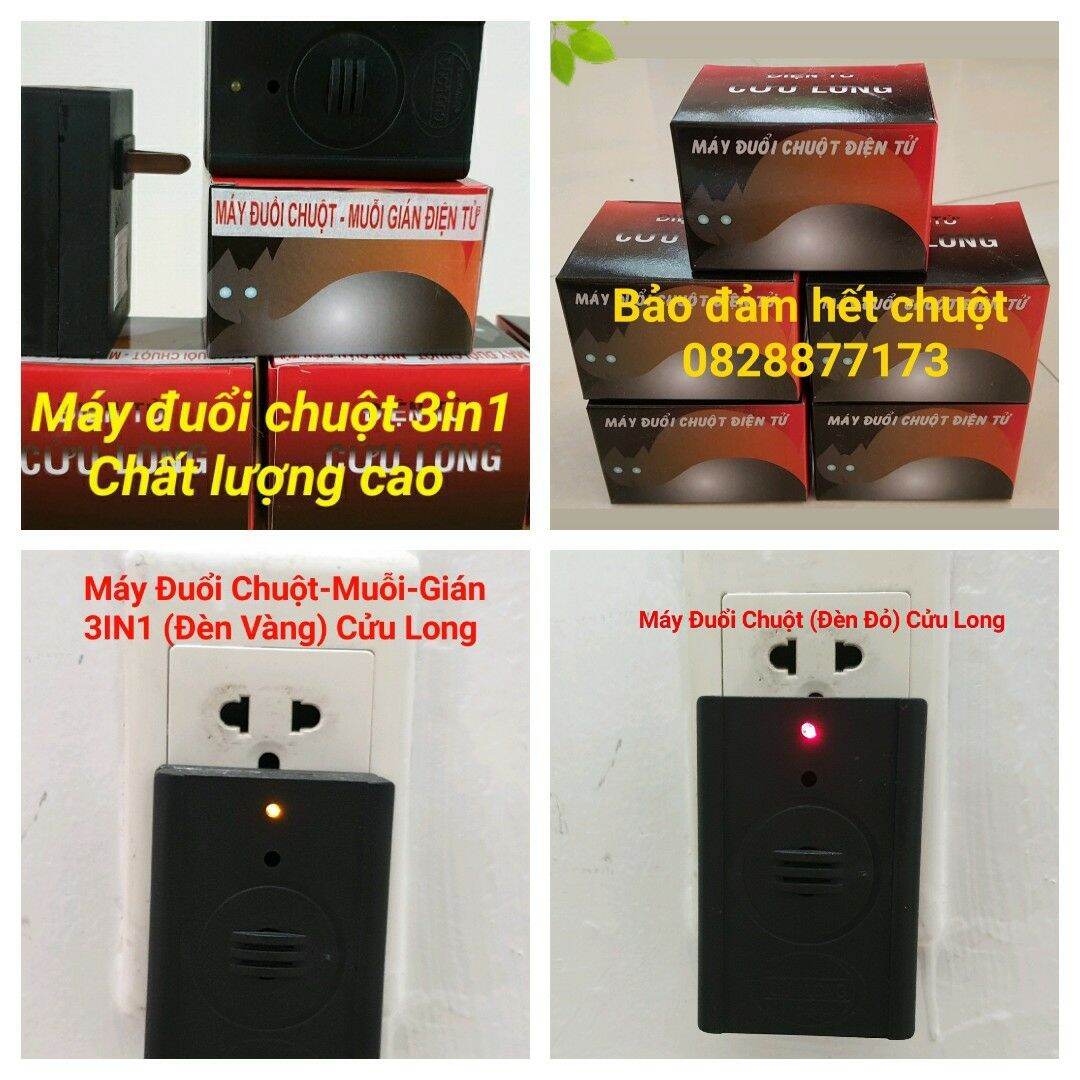 COMBO 1 MÁY ĐUỔI CHUỘT CÔN TRÙNG VÀ 1 MÁY ĐUỔI CHUỘT SỬ DỤNG SÓNG SIÊU ÂM LOẠI CAO CẤP CỬU LONG