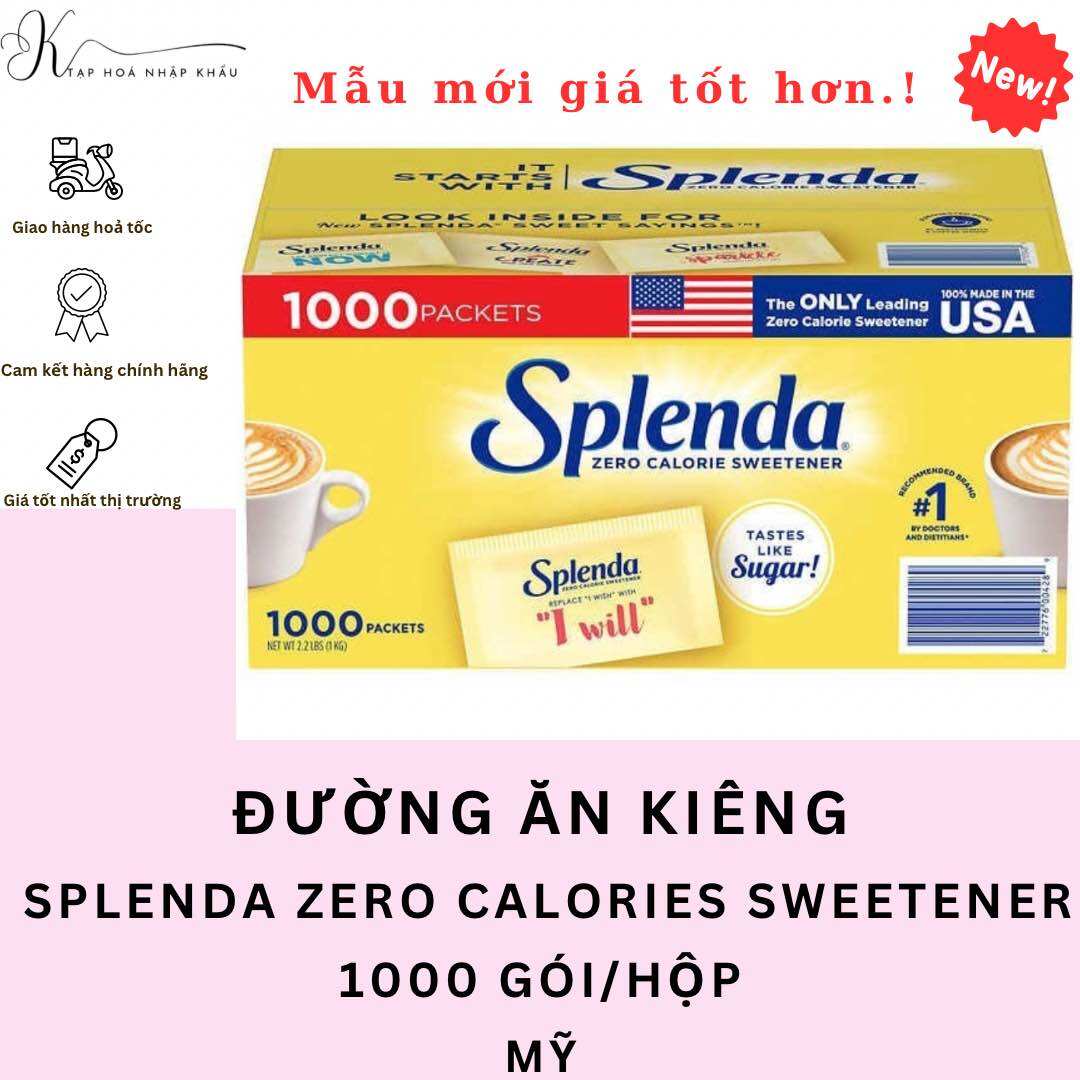 Đường ăn kiêng splenda zero calorie sweetener 1000 gói của mỹ
