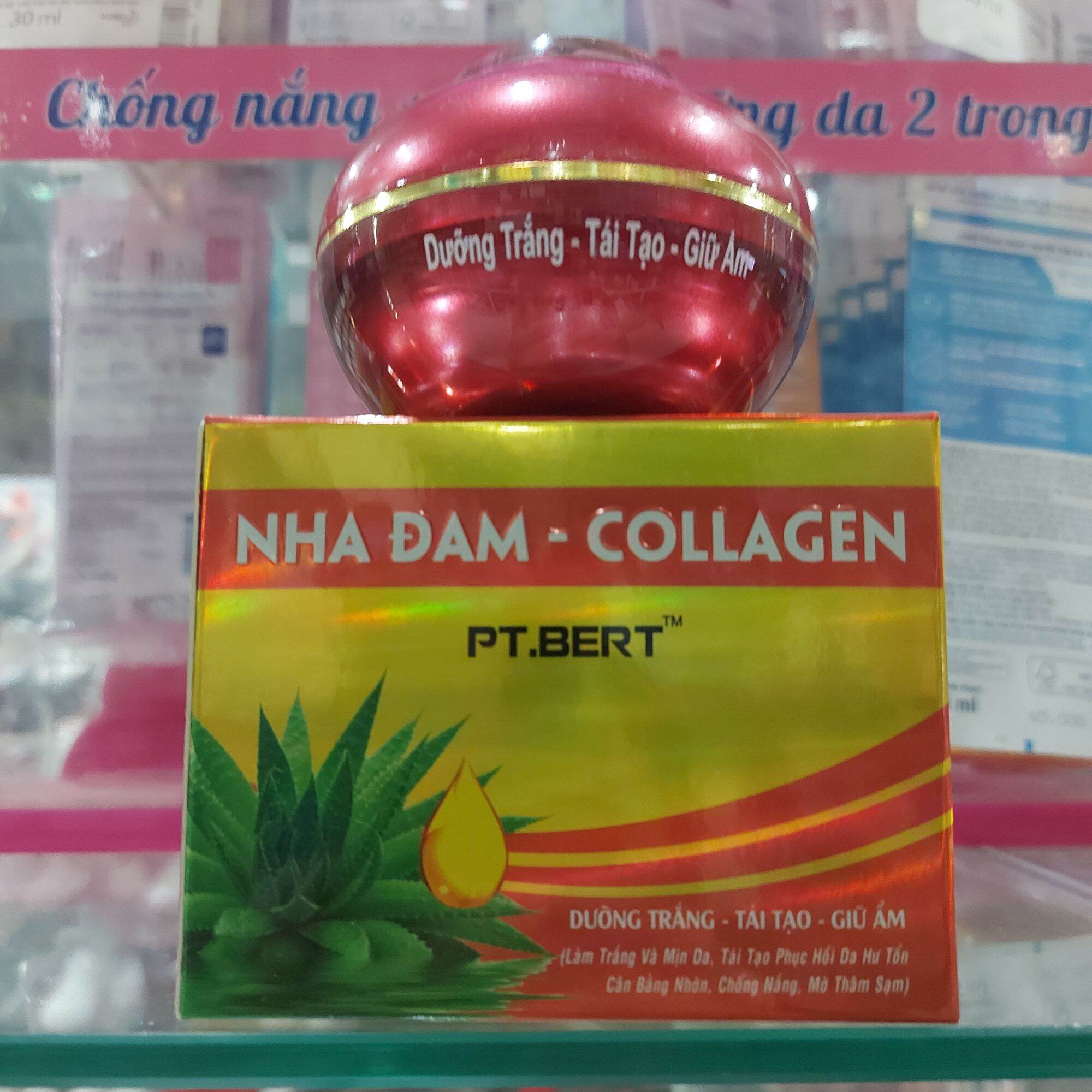 Kem dưỡng trắng tái tạo giữ ẩm pt bert nha đam collagen 30g