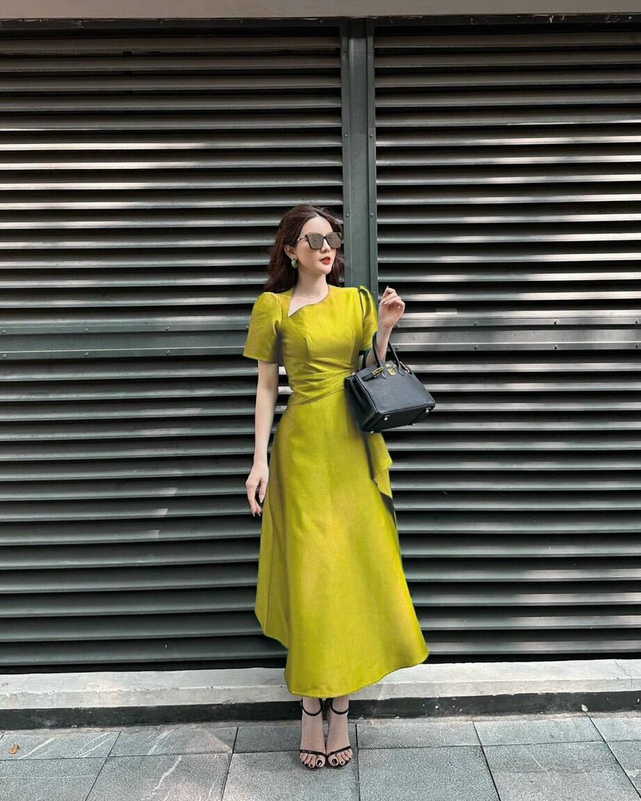 ĐẦM CỔ XÉO XẾP LY PHỐI BÈO
