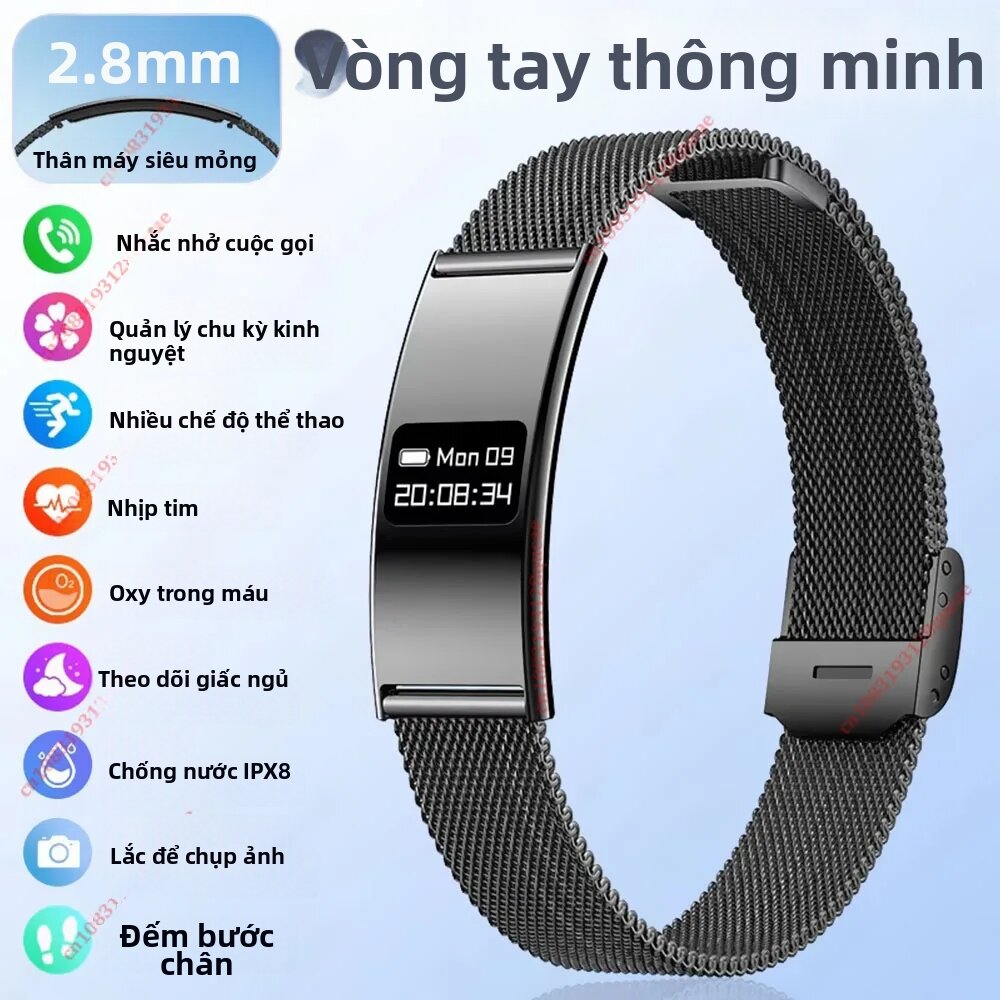 Đồng Hồ Thông Minh Siêu Mỏng 2026, Đo Nhịp Tim & Nồng Độ Oxy Trong Máu, Chống Nước IPX8, Dành Cho Thể Thao, Nam Nữ Đều Dùng Được, Theo Dõi Giấc Ngủ, Dây Đeo Thông Minh Ht30