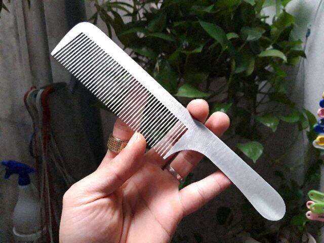 Lược thép cắt tóc nam nữ, lược cắt tóc inox không gỉ hàng công ty chải cực bám tóc